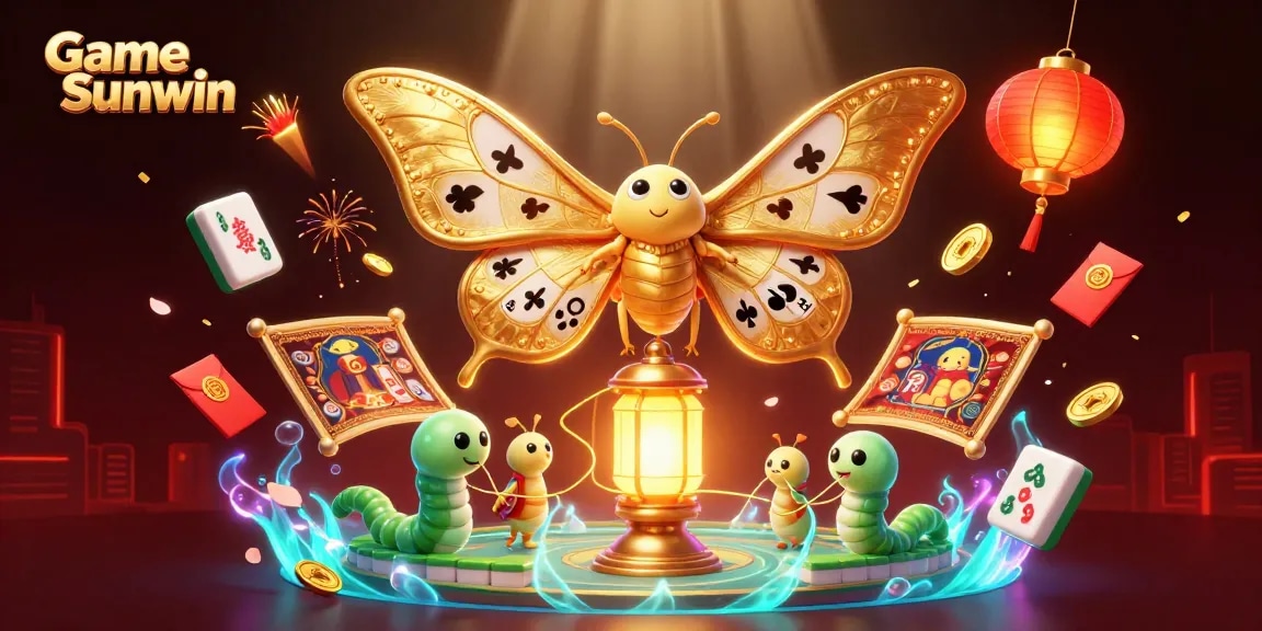 Engage with Game Sunwin’s vibrant casino scene featuring dazzling characters and festive elements.