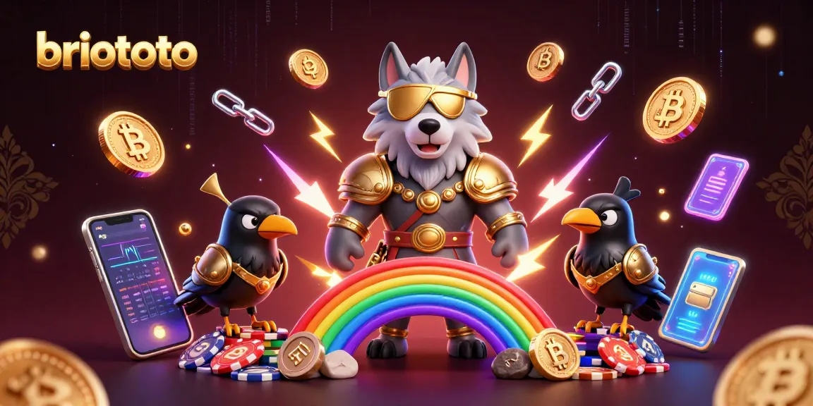 Win big with briototo as Odin and ravens take center stage in this vibrant casino scene.