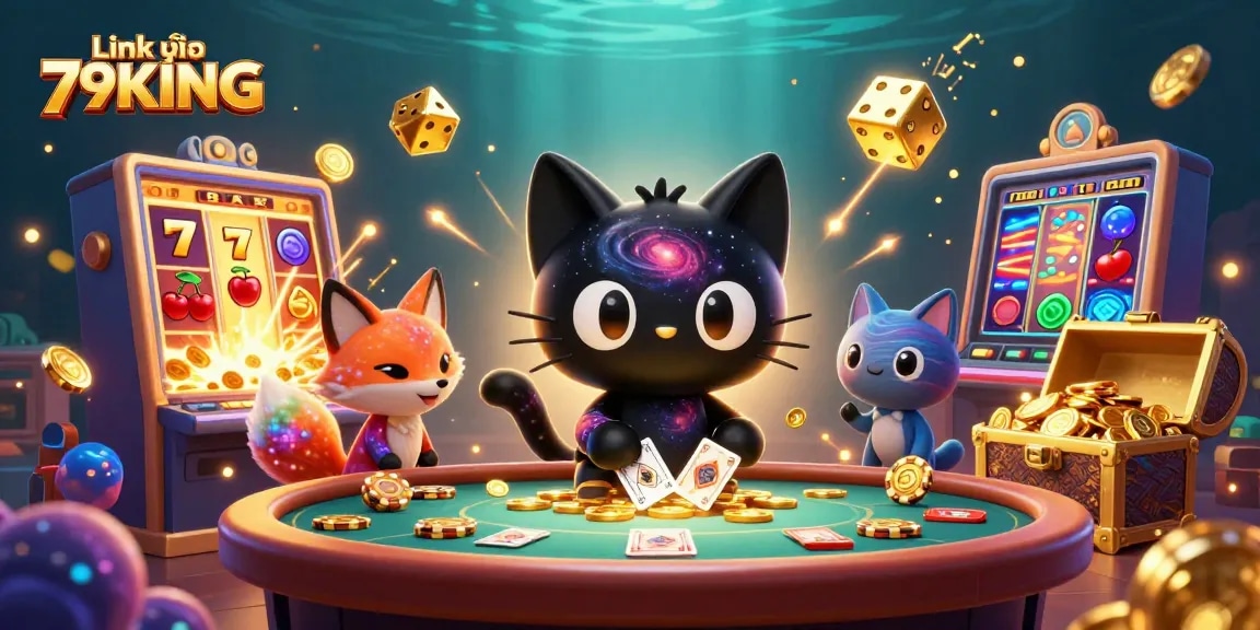 Win big at Link vào 79KING with vibrant casino rewards in a dynamic 3D scene.