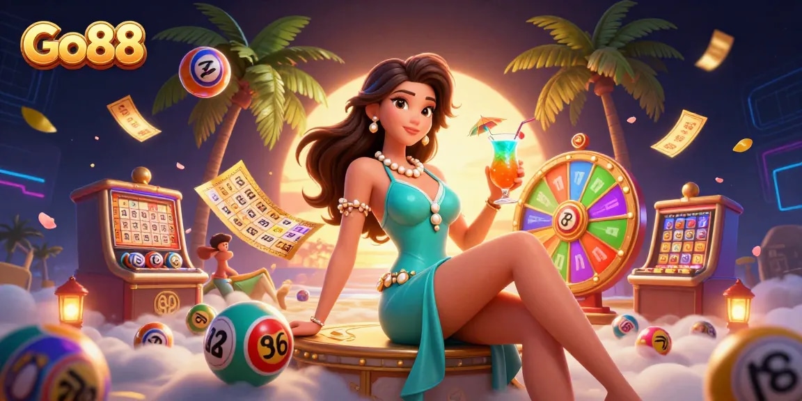 Engage with Go88's thrilling casino experience featuring dynamic lottery elements and vibrant visuals.