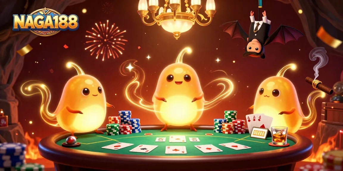 Menangkan permainan kasino di NAGA188 dengan cahaya kuning keemasan dari karakter glowworm.