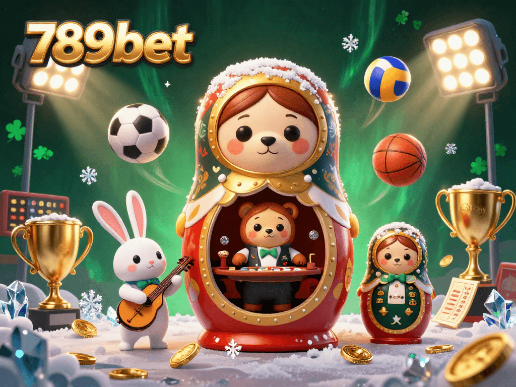 Experience thrilling moments with 789bet in a vibrant 3D casino scene featuring dynamic gaming elements.