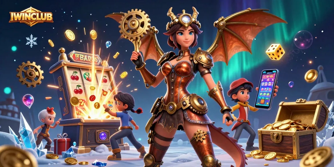 Experience IWINCLUB with vibrant casino elements, showcasing a captivating gaming scene.