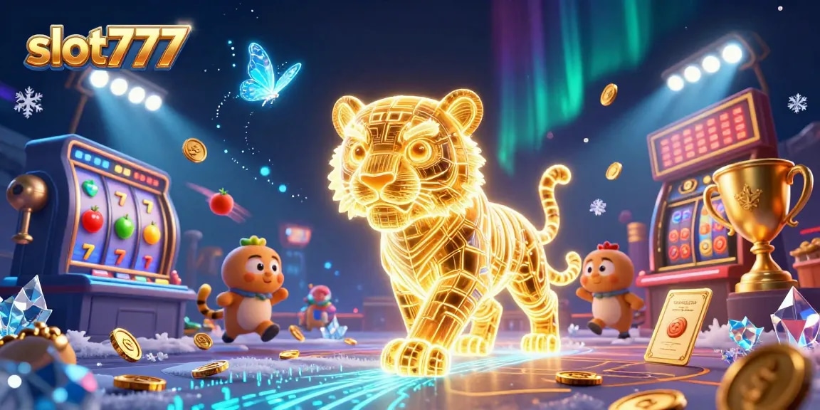 Experience thrilling gameplay with slot777 in this vibrant digital casino illustration.