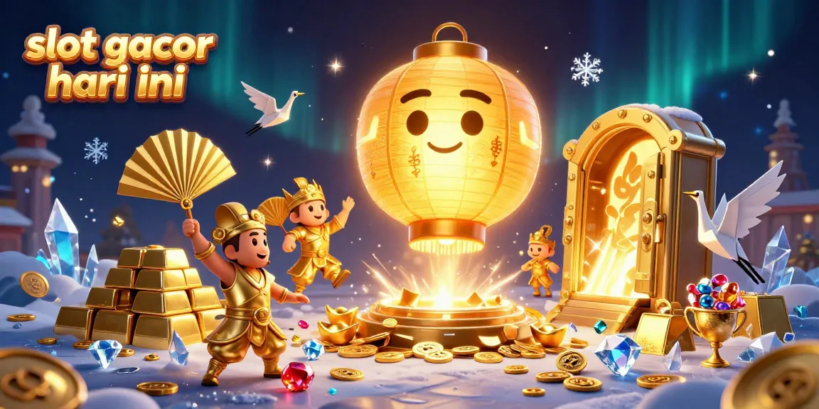 Experience the thrill of slot gacor hari ini amidst glowing lantern spirits and treasures in a vibrant casino scene.
