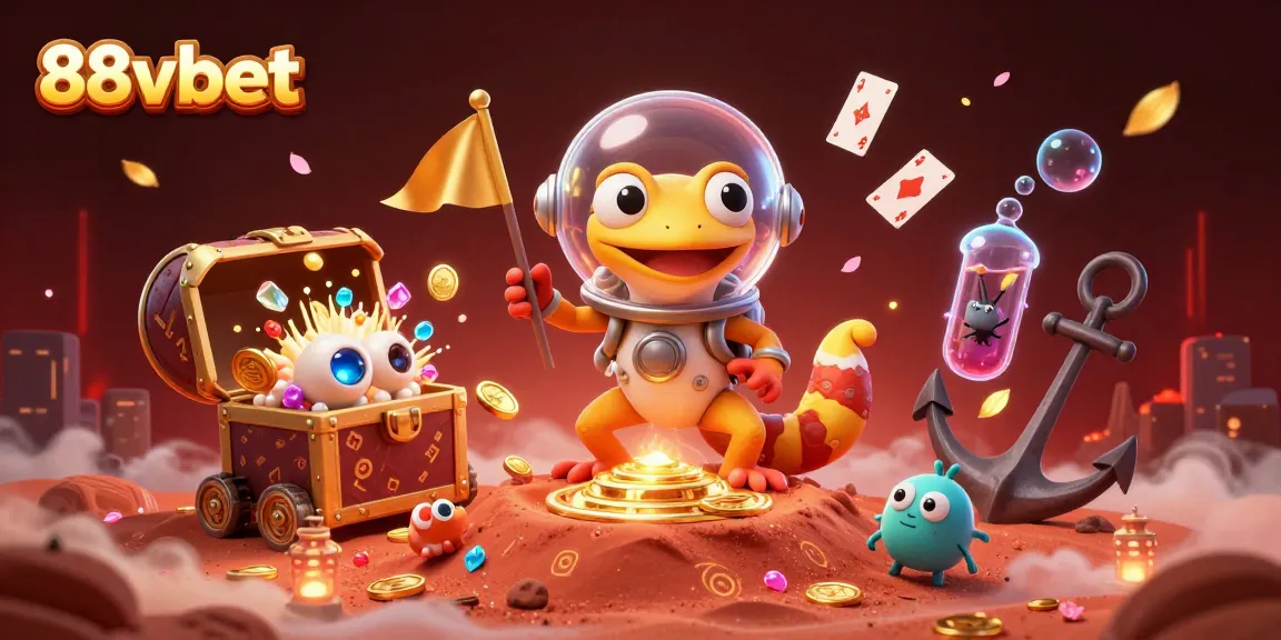 Experience excitement with 88vbet through a captivating online casino adventure featuring a Martian gecko.