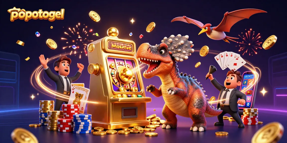 Spin to win at popotogel as the pachycephalosaurus reveals jackpot coins!