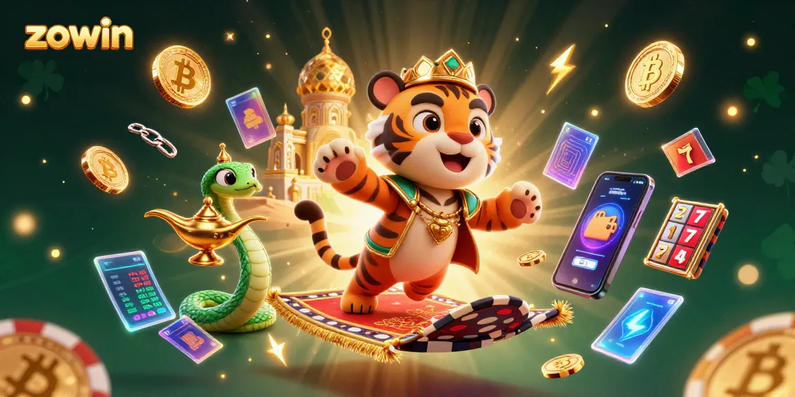 Zowin offers thrilling jackpot games with vibrant characters and exciting slot reels in a magical setting.