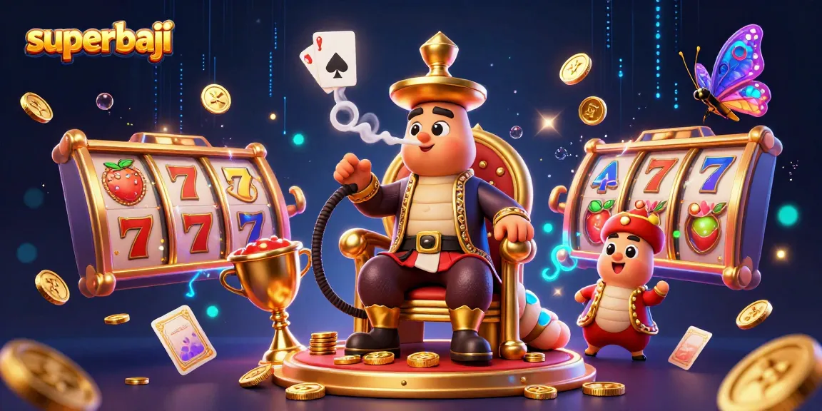 Experience superbaji's vibrant casino action with slots and gold coins in this lively scene.