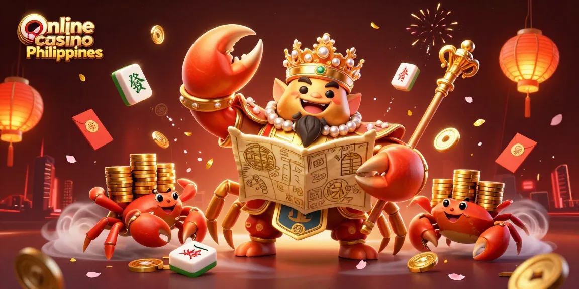 Experience the thrill of online casino Philippines with our vibrant 3D illustration featuring a majestic crab emperor.
