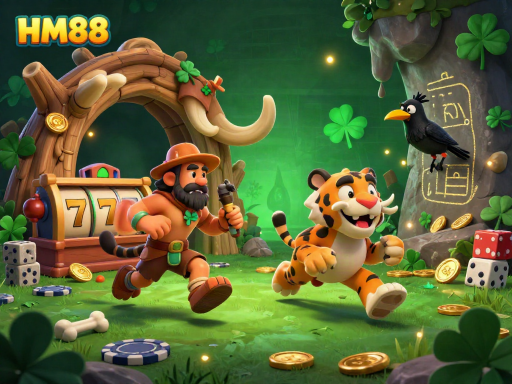 Experience winning moments at HM88's vibrant prehistoric casino with dynamic characters and rich game elements.
