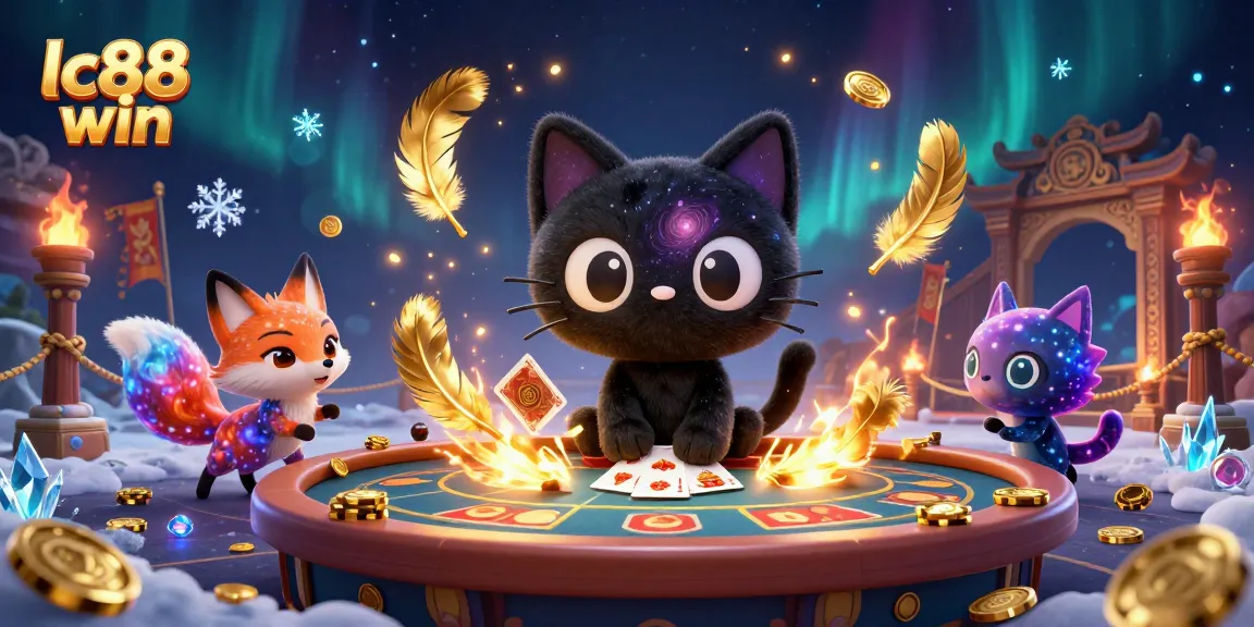 Play exciting games at lc88 win casino, with vibrant characters and thrilling gambling elements.