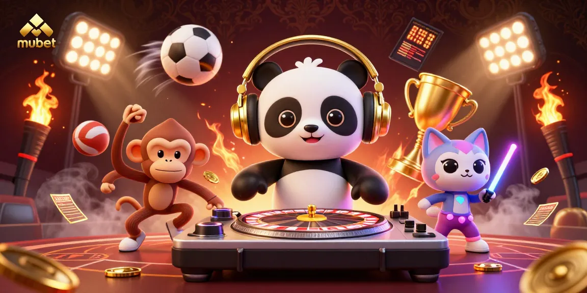 Engage in thrilling gameplay with mubet as 3D characters celebrate gambling excitement with dynamic sports elements.