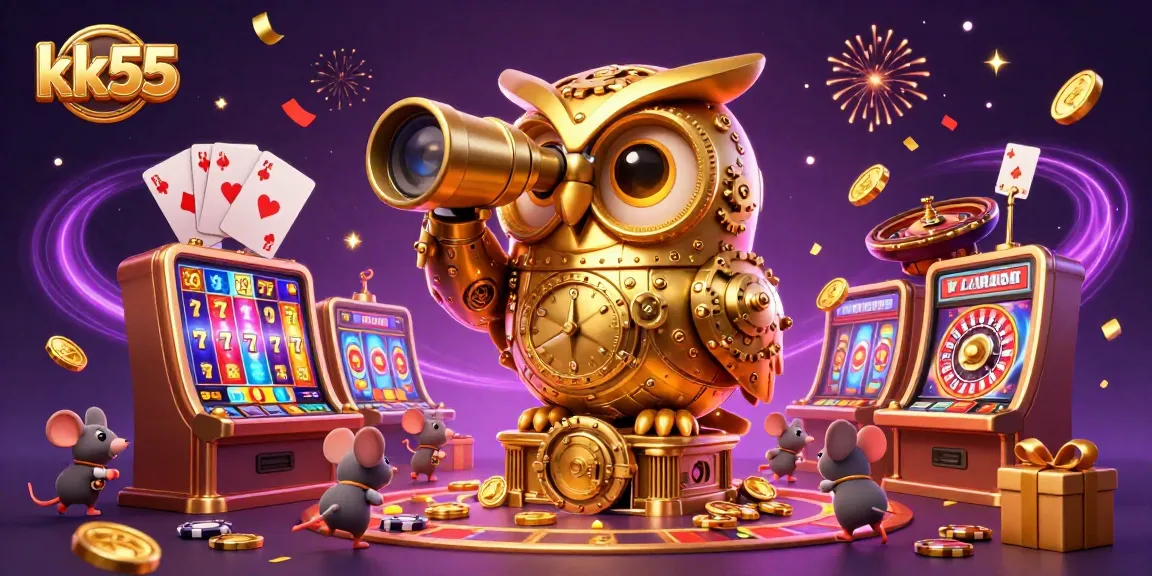 Spin and win at kk55 with a vibrant casino scene featuring dynamic 3D characters.