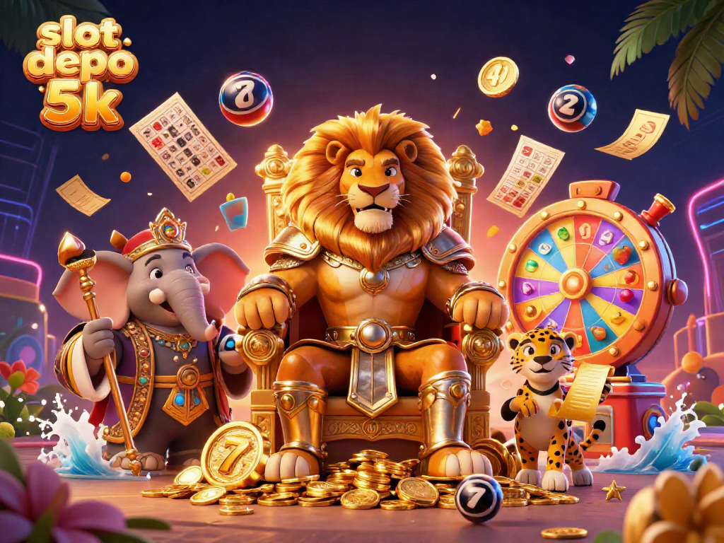 Experience the excitement of slot depo 5k with vibrant 3D characters and dynamic casino elements.