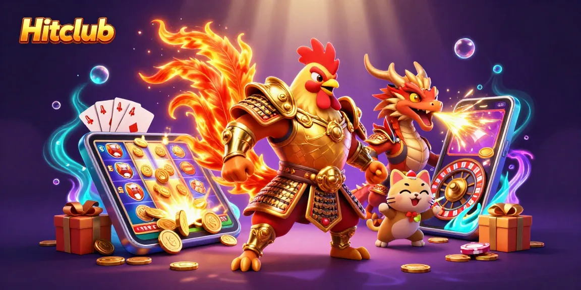 Hitclub offers exciting gameplay with vibrant characters and dynamic casino elements in a thrilling scene.