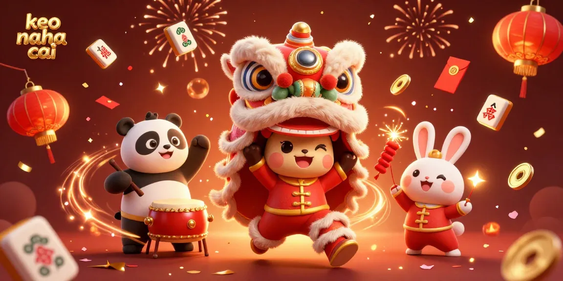 Engage with keo nha cai in a vibrant scene featuring characters celebrating with casino elements.