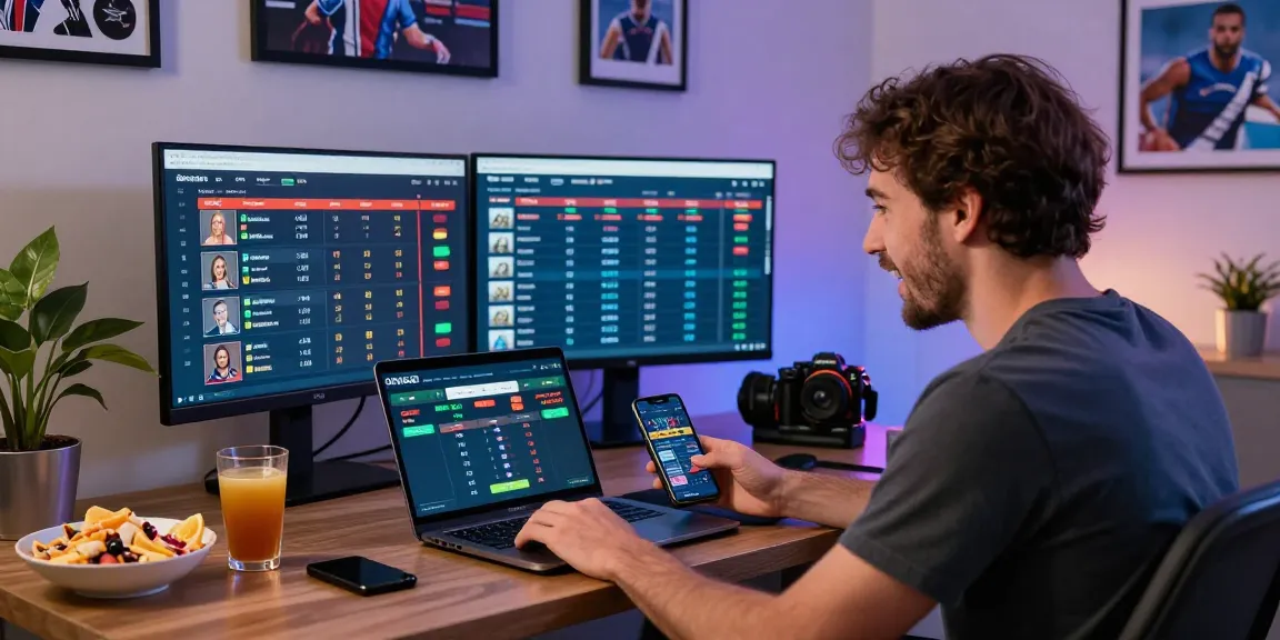 Player engaging with OPEN88 online betting platform at home in a vibrant atmosphere.