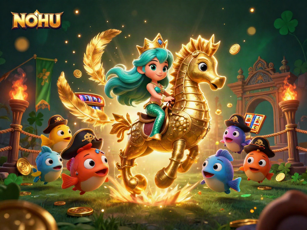Spin with NOHU in a vibrant underwater casino, showcasing colorful characters and winning elements.