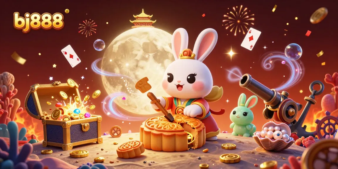 Experience thrilling gameplay at bj888 with vibrant visuals of casino elements and festive characters.
