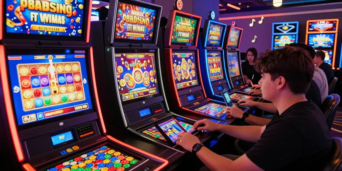 Pengalaman bermain slot88 online dengan pemain antusias dan mesin slot berwarna-warni.