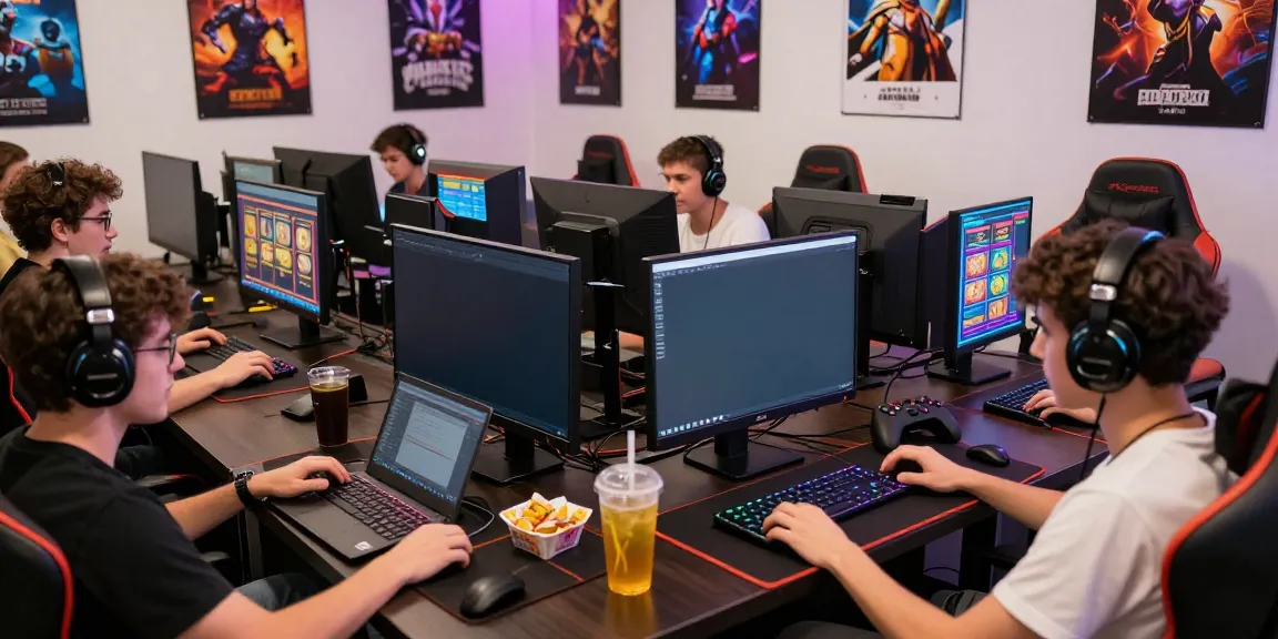 Players enjoying a thrilling session at bro138 gaming hub with modern setups and vibrant ambiance.
