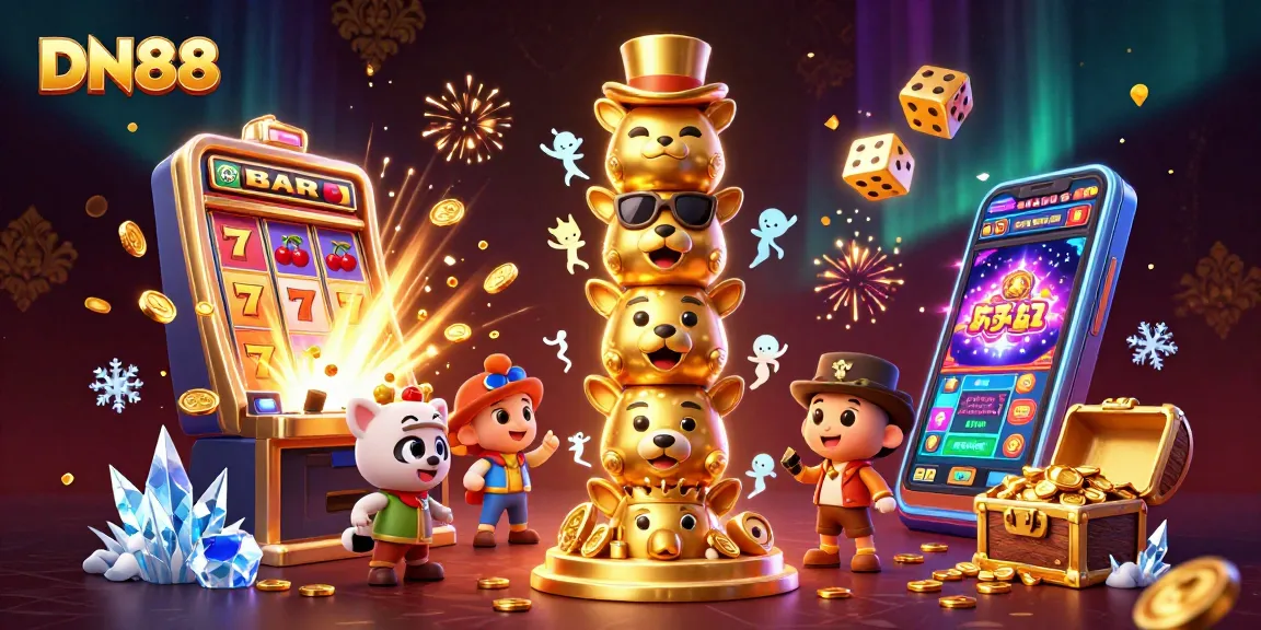Experience the excitement at DN88 with an energetic jackpot celebration filled with vibrant casino games.