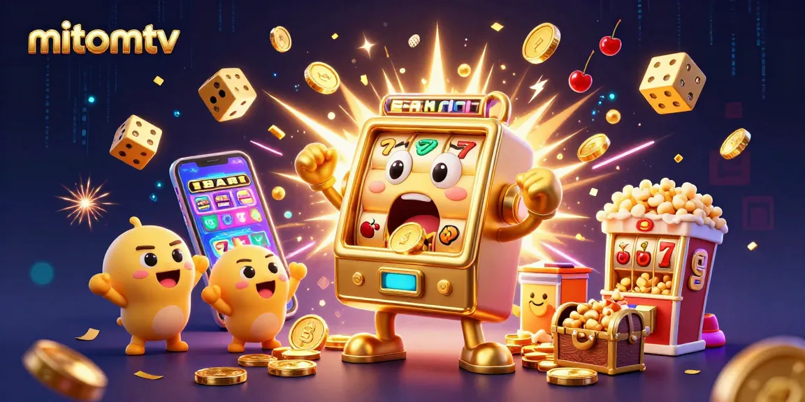 Experience the excitement of mitomtv with slot machines celebrating their jackpot win amidst a vibrant casino atmosphere.