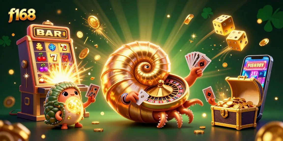 Experience the thrill at f168's dynamic casino world, with colorful slots and an engaging roulette atmosphere.