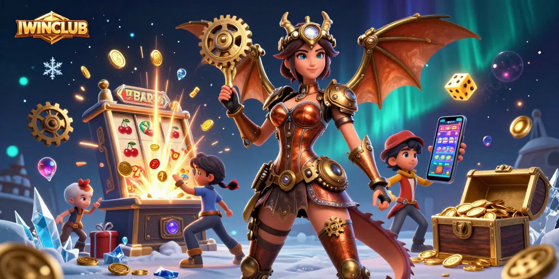 Experience IWINCLUB with vibrant casino elements, showcasing a captivating gaming scene.