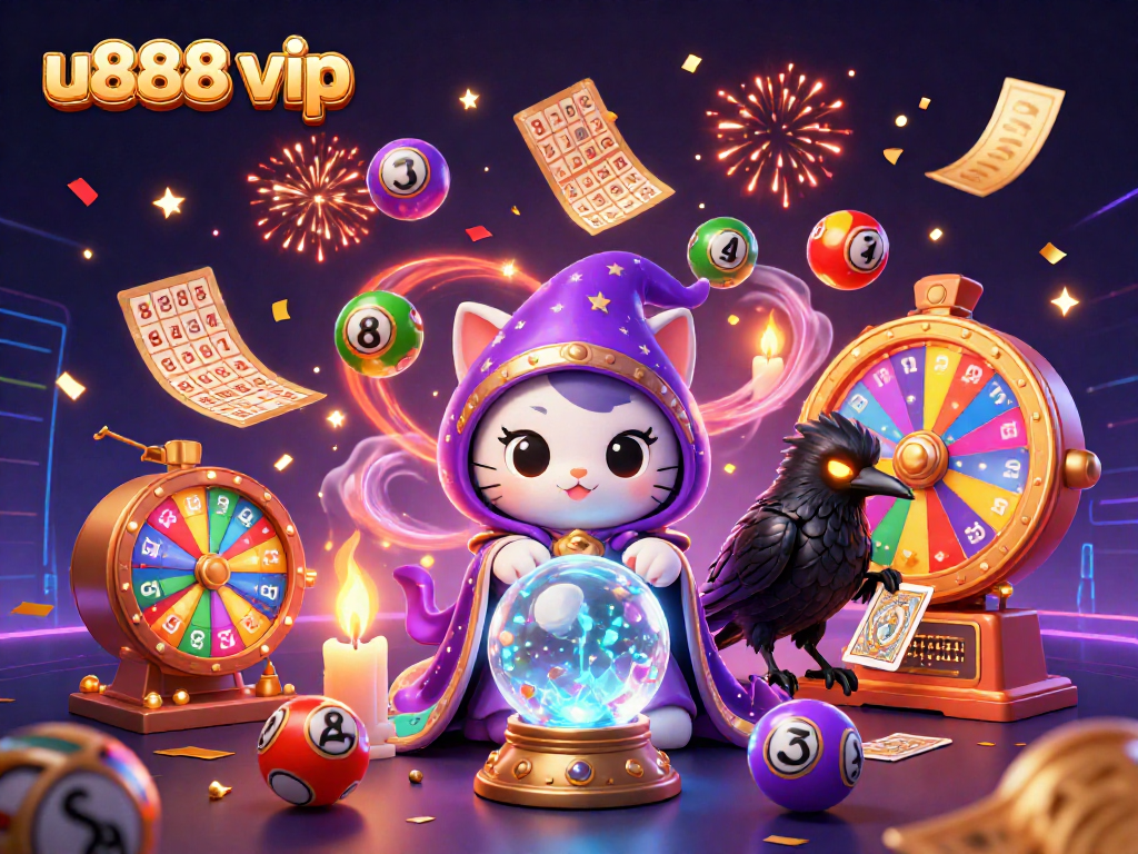 Engage with u888 vip through an enchanting casino scene featuring mystical characters and dynamic gaming elements.