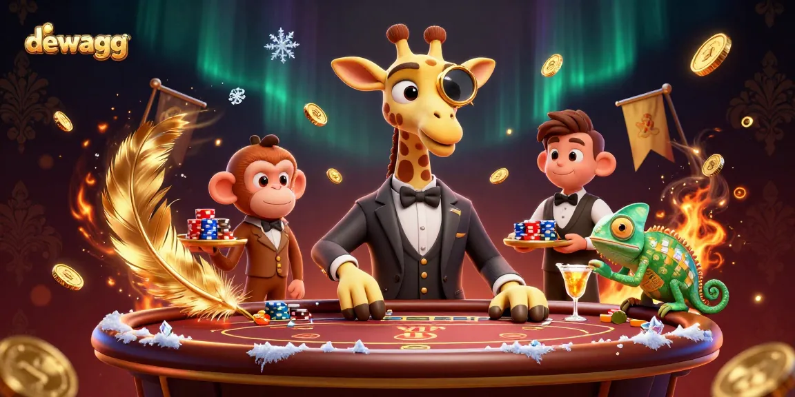 Dewagg spins the high-stakes action with a vibrant cartoon scene of casino fun and excitement
