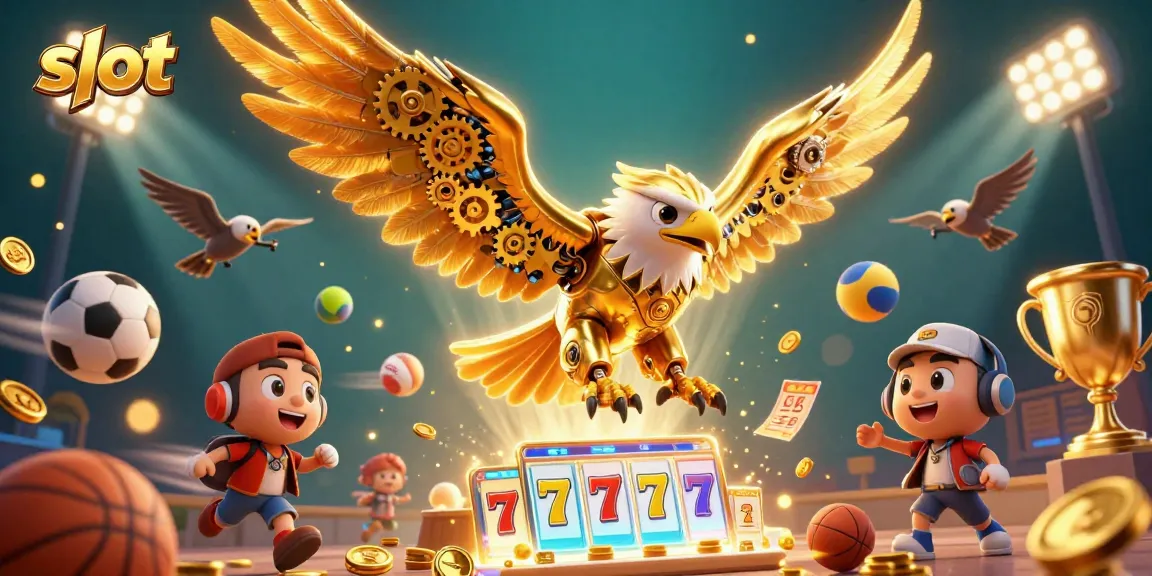Menangkan slot dengan ilustrasi 3D menarik yang menampilkan burung hantu cybernetic dan elemen permainan taruhan.
