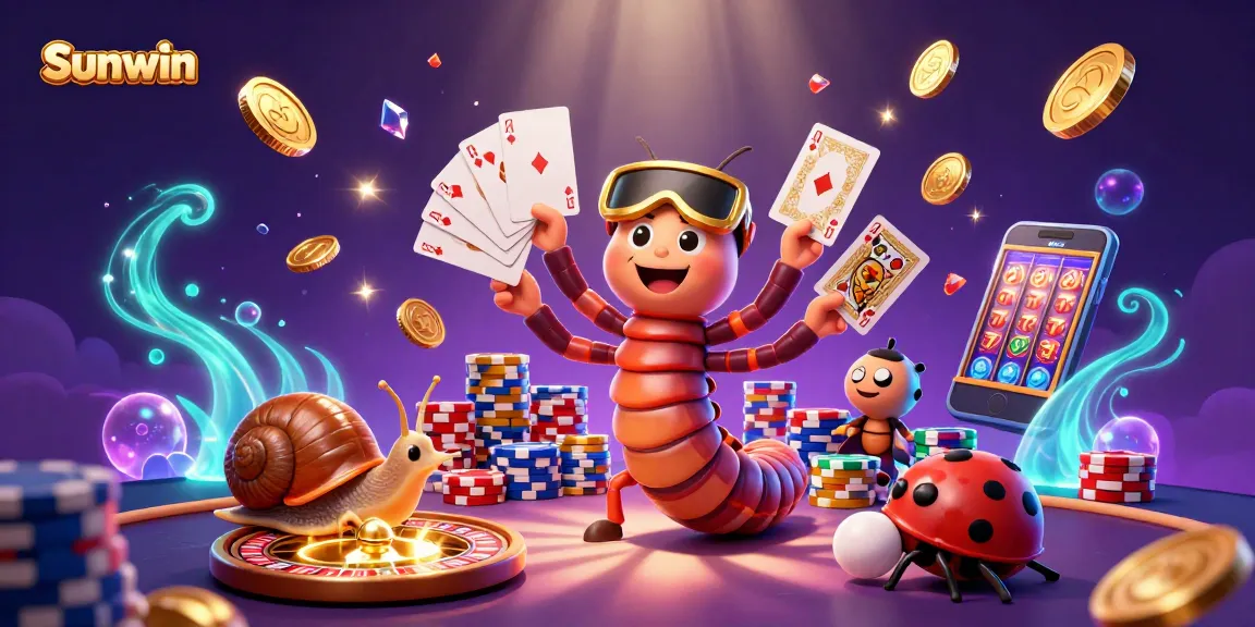 Experience thrilling gameplay with Sunwin's vibrant and animated casino atmosphere featuring lively characters.