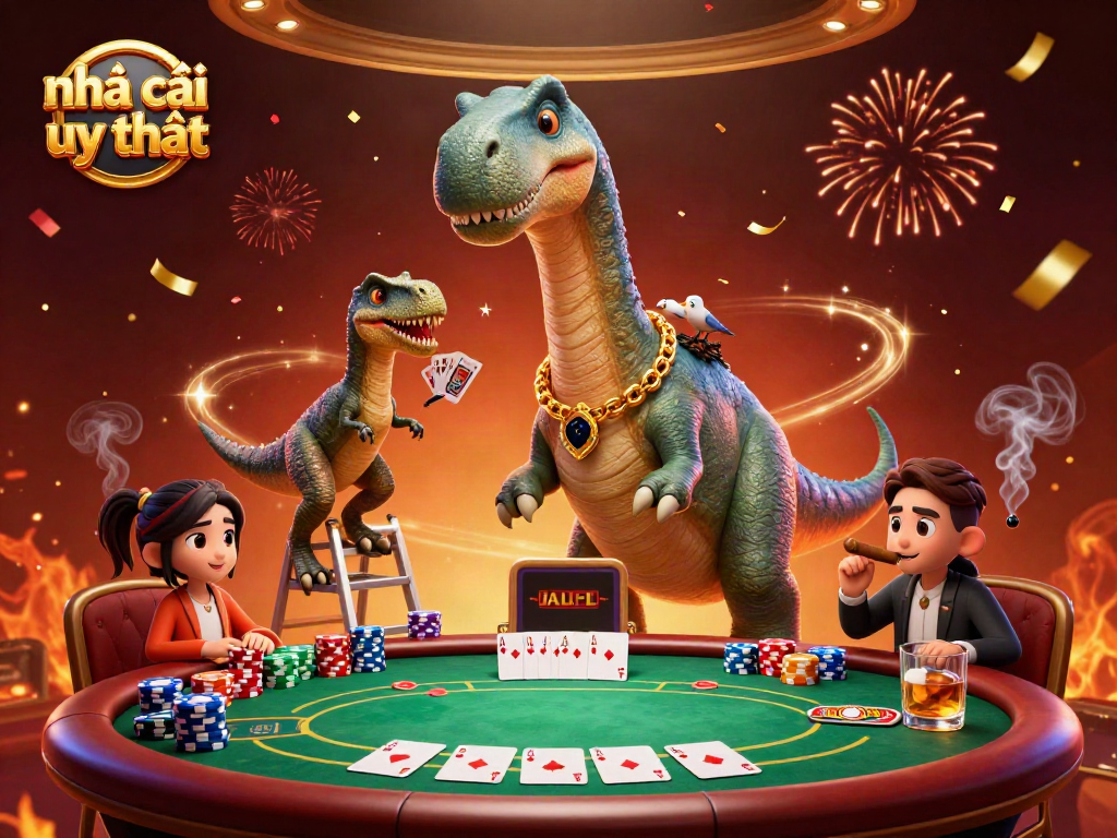 Experience the excitement at a vibrant online casino featuring nhà cái uy tín with a 3D brontosaurus and clever raptor!