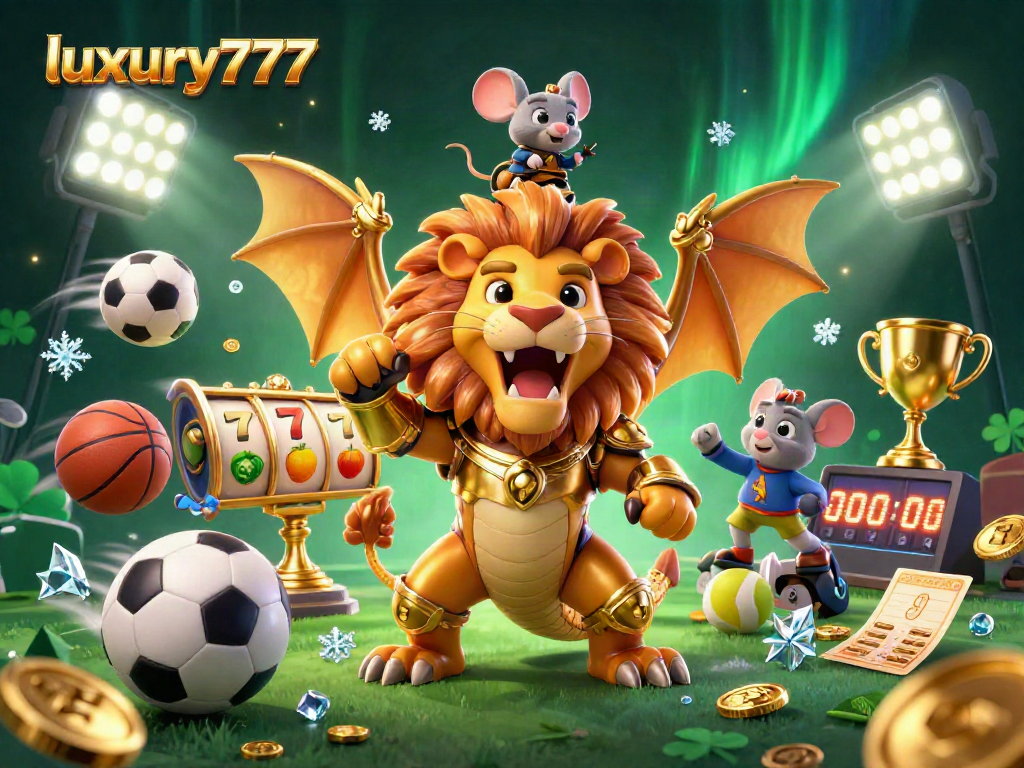 Menangkan jackpot dengan luxury777 dalam ilustrasi kasino yang penuh warna dan detail.