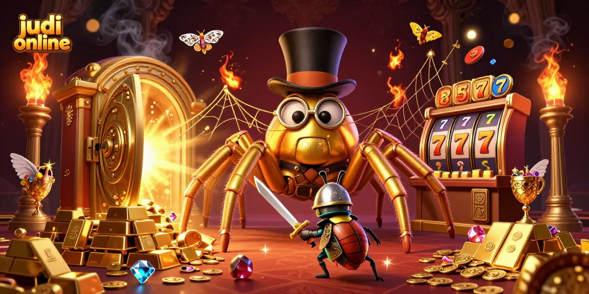 Engage in judi online excitement with a dynamic 3D scene of rich casino elements.