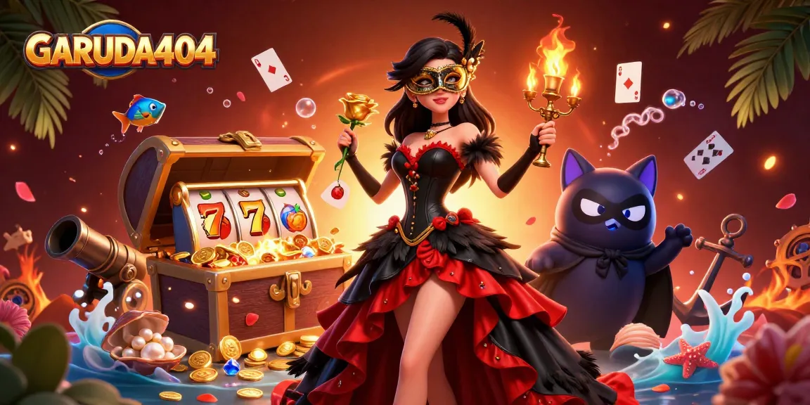 Experience the thrill with GARUDA404 featuring dynamic slot elements and stunning characters.