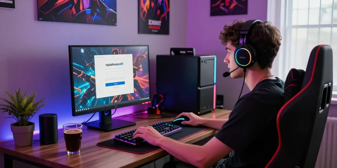 Efficient rajakhodam89 login process at a modern gaming setup.