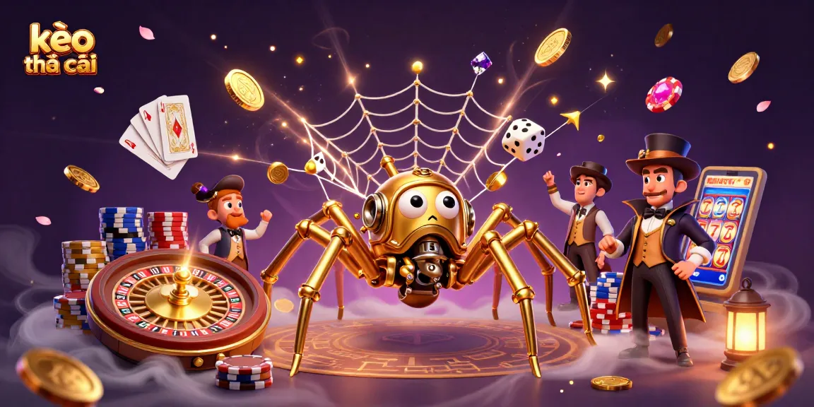 Engaging kèo nhà cái scene showcasing dynamic elements of luck, strategy, and excitement in online betting.