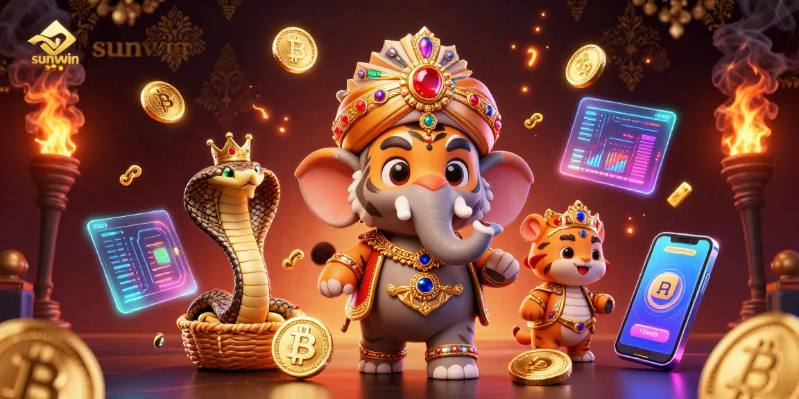 Win exciting rewards with Sunwin's vibrant casino scene showcasing a digital gambling experience.