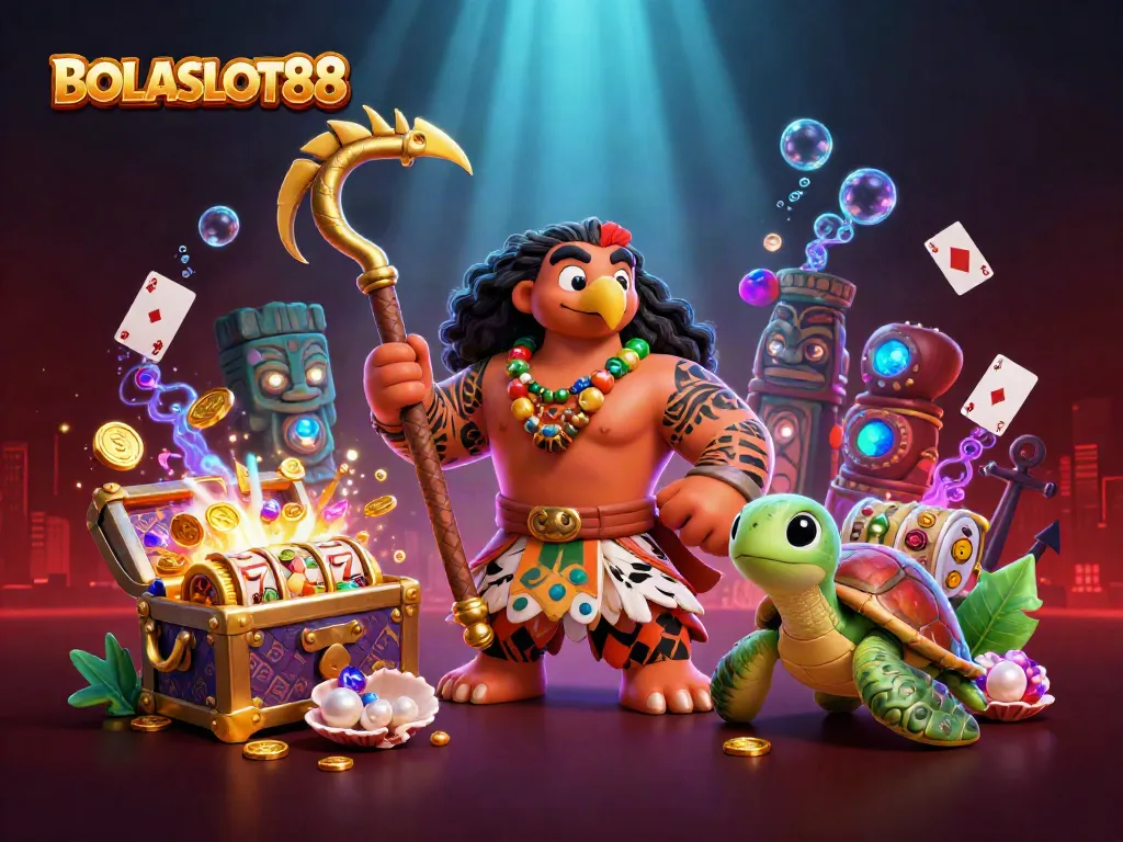 BOLASLOT88 brings a vibrant gaming experience with a Polynesian demigod and treasures from the underwater casino.