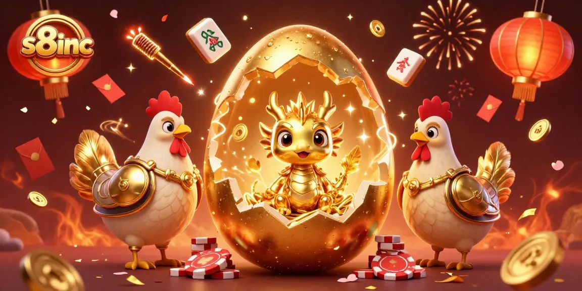 Bet on your luck with s8inc's exciting gold-themed 3D illustration showcasing thrilling casino elements.