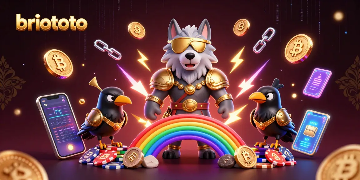 Win big with briototo as Odin and ravens take center stage in this vibrant casino scene.