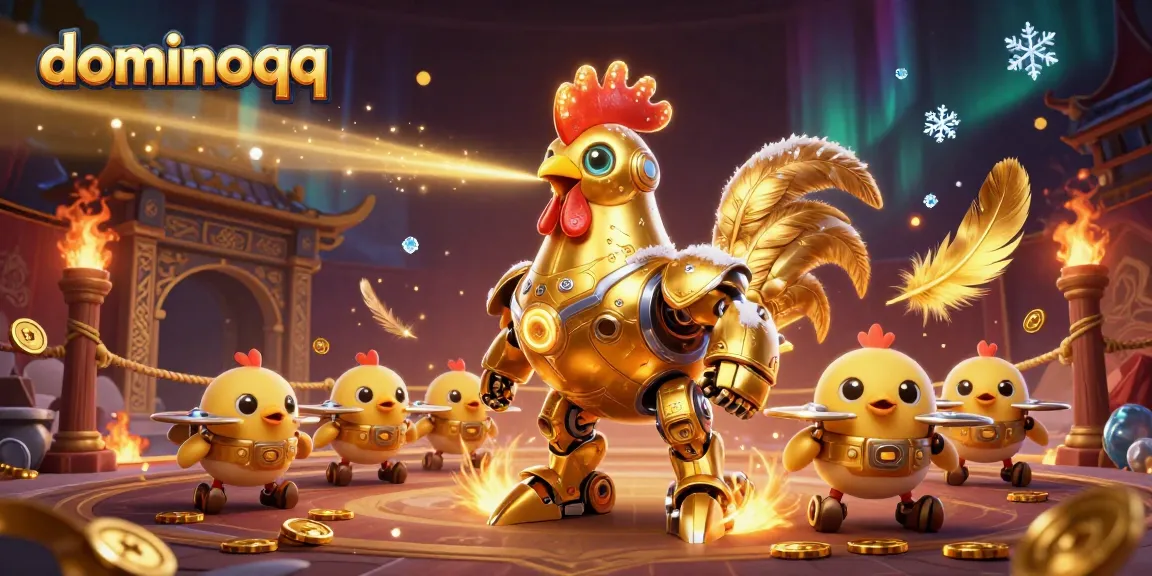 Join the excitement at dominoqq, featuring vibrant characters engaging in thrilling gambling action.