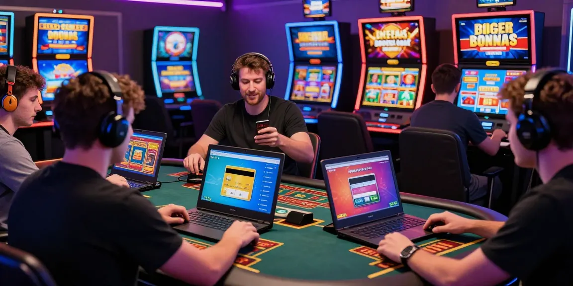 Engaged players enjoying credit card casinos at https://scoarch.org.uk, highlighting vibrant gaming atmosphere and payment options.