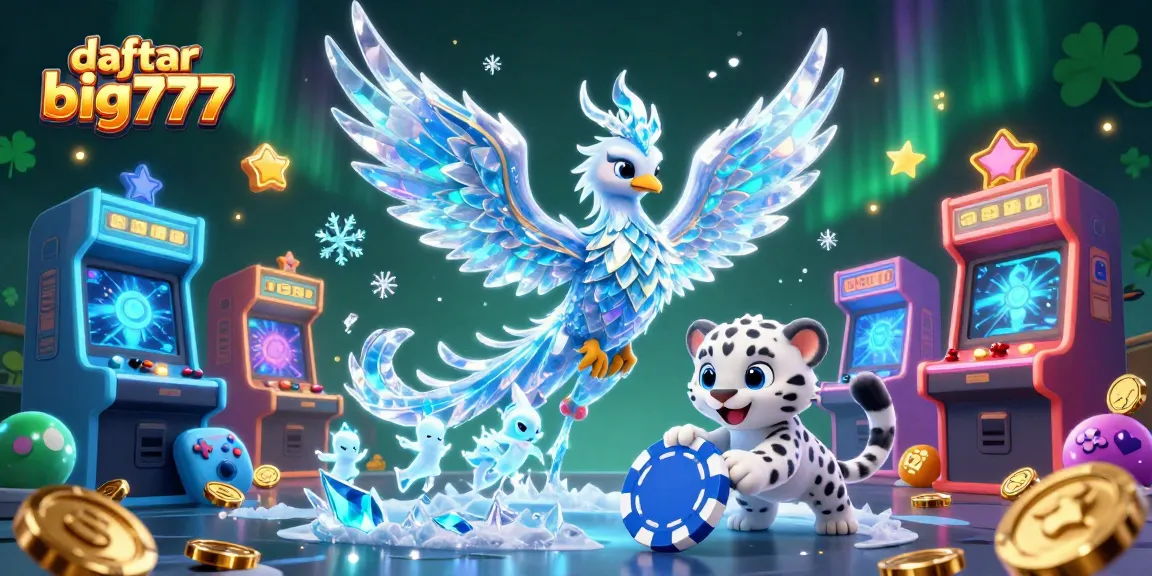 Engage with daftar big777's vibrant casino adventure featuring 3D characters and colorful game elements.