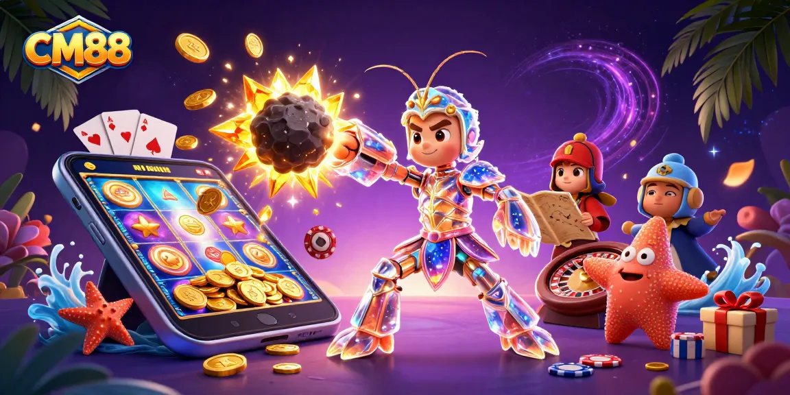 Experience the thrill of gaming with CM88 as our galactic samurai and starfish navigate a world of winnings.