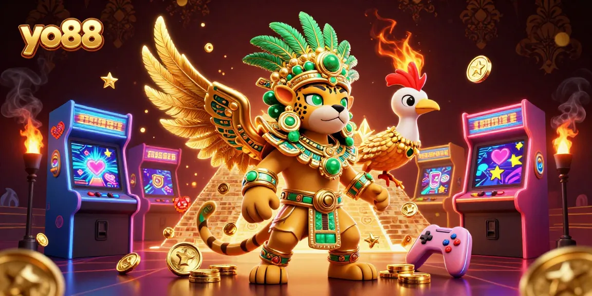 Experience the excitement of the yo88 casino with an animated illustration depicting thrilling games.