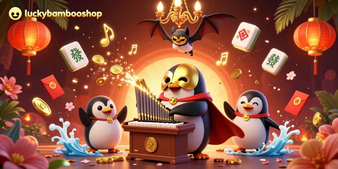 Permainan slot di luckybambooshop dengan karakter 3D yang menarik serta elemen kasino yang megah.